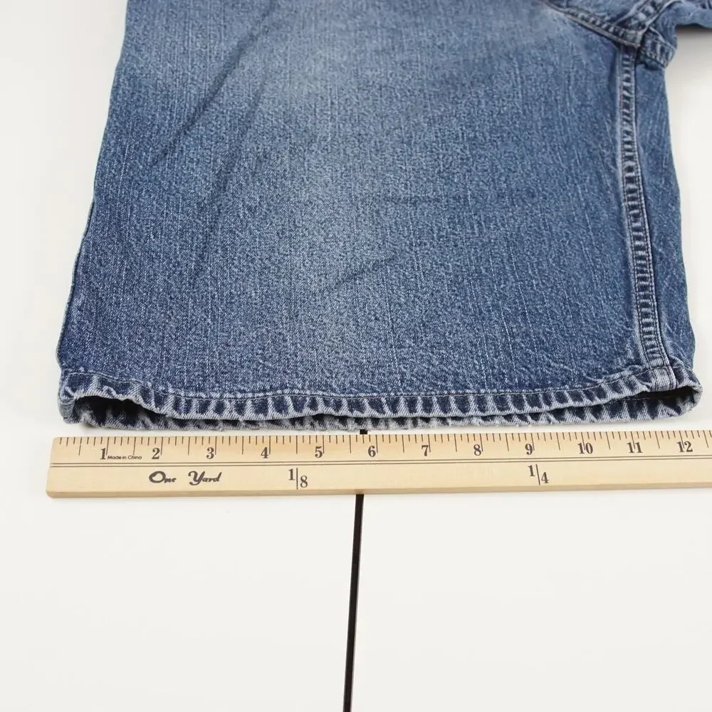 Levis Silvertab Y2K Loose Fit Blue Medium Wash Denim Jean Shorts Mens Sz 38